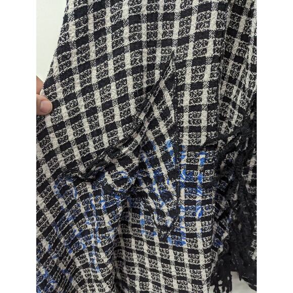 Steel Pony Women's Tweed Cardigan Jacket Open Front Fringes Pockets One Size - Picture 6 of 10